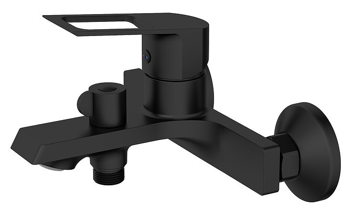 Смеситель для ванны и душа VODA Surf Black SF54B без аксессуаров