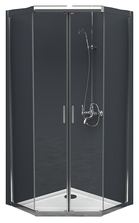 Уголок душевой BelBagno UNO-195-P-2-90-C-Cr 90x90x195 см, прозрачное стекло