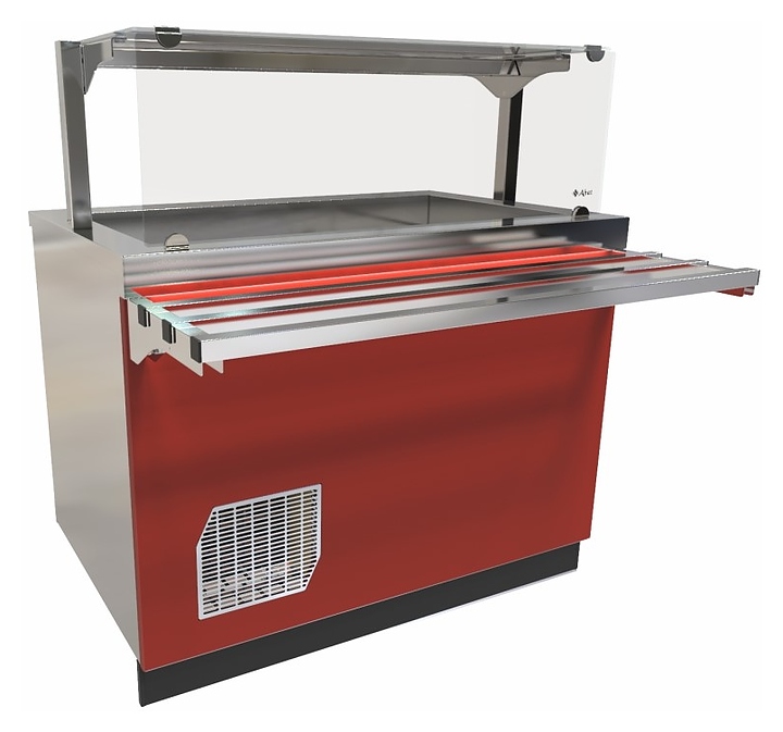 Прилавок-витрина холодильный Abat Сэйла ПВВ(Н)-70Е-НШ бордо
