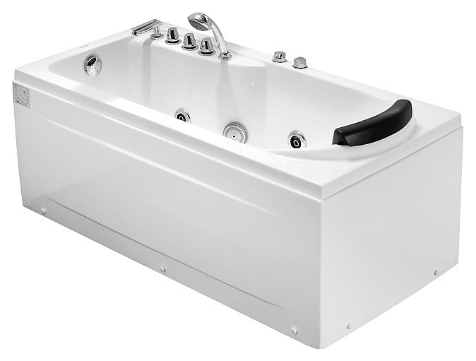 Ванна гидромассажная Gemy G9006-1.7 B L 172х77 см левая, акрил