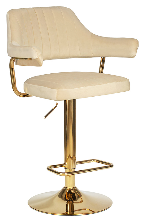 Стул барный DOBRIN 5019-LM-N CHARLY GOLD (бежевый велюр) 2 шт.