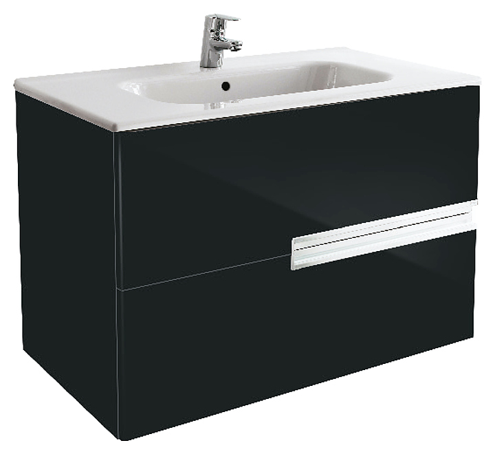 Тумба под раковину Roca Victoria Nord Black Edition ZRU9000097 80 см 2 ящика