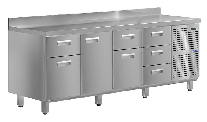 Стол холодильный KAYMAN КСХ-4143/70 (1 дверь, 7 ящиков)