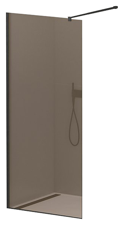 Перегородка душевая CEZARES LIBERTA-L-1-120-BR-NERO 120х195 см, стекло бронза, профиль черный