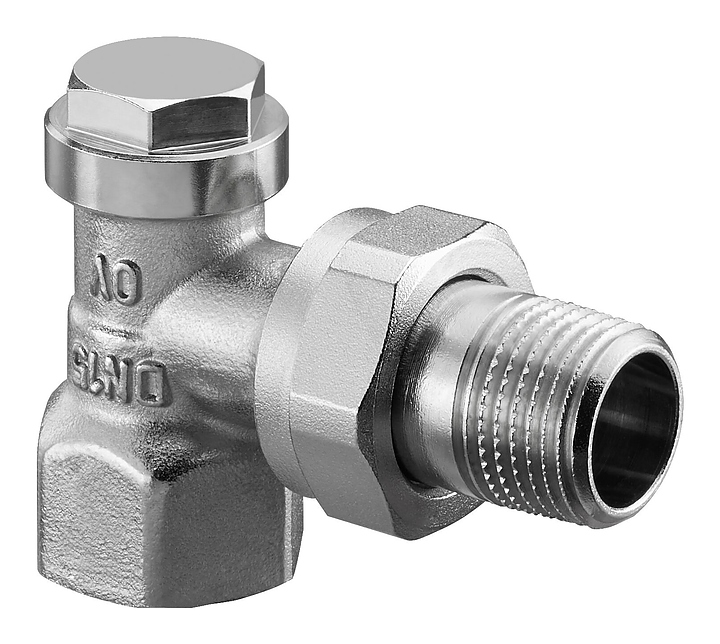 Вентиль запорный угловой Oventrop Combi 4 1090662, ДУ 15, PN 10, Rp 1/2