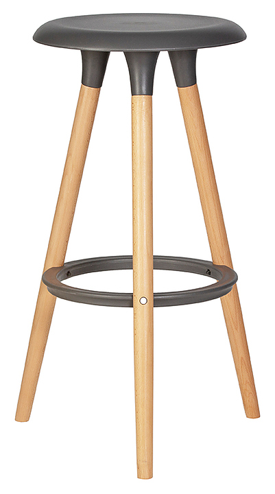 Табурет барный DOBRIN 652PP-LMZL ROYCE (темно-серый, светлый бук)