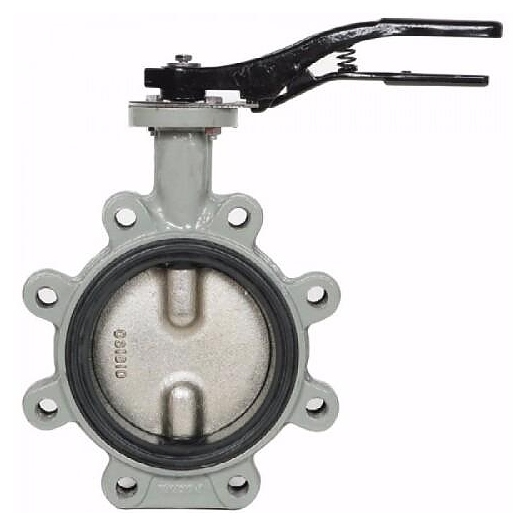 Затвор дисковый поворотный Giacomini чугун R59FL Ду 100 Ру16 с резьб проушинами с рукояткой диск чугун манжета EPDM  R59FLX010