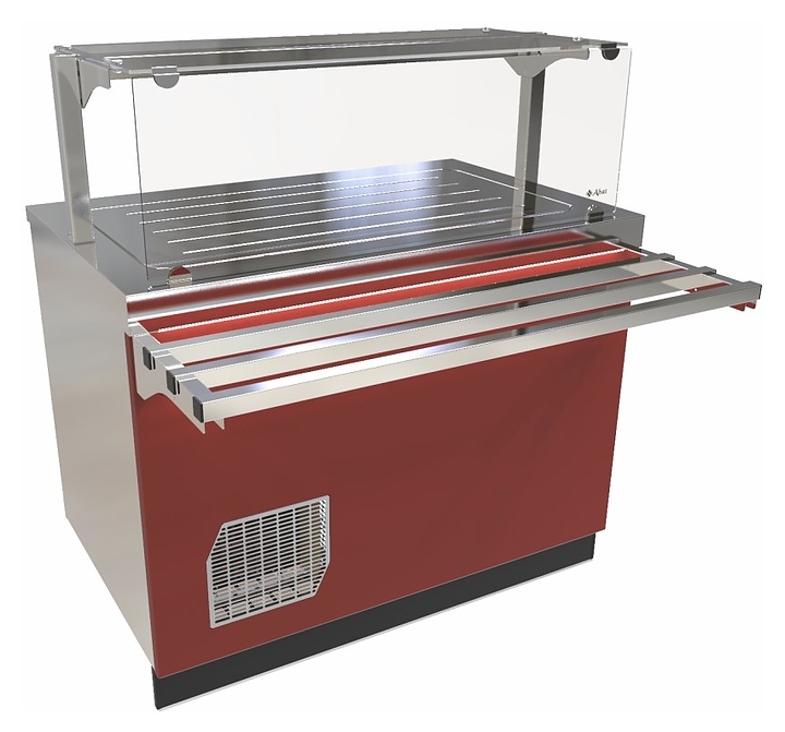 Прилавок-витрина холодильный Abat Сэйла ПВВ(Н)-70Е-04-НШ бордо