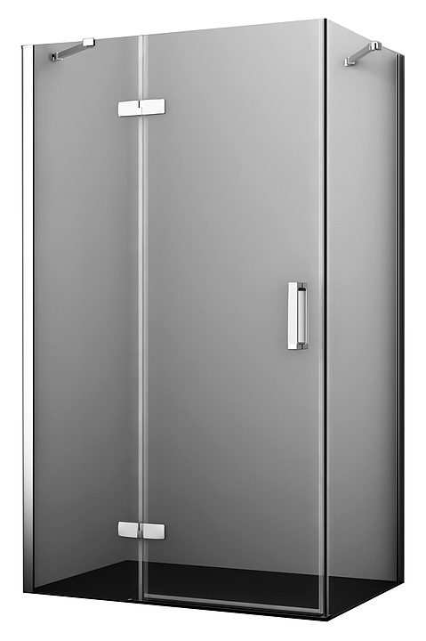 Уголок душевой Wasserkraft Aller 10H07LWHITE 120х90 см, левый, серебристый профиль