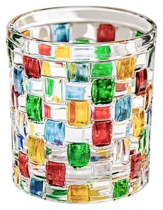 Стакан Олд Фэшн P.L. Barbossa 81222487 Mosaic Square Utopia 280 мл d=8 см h=9 см (стекло)