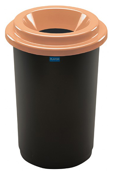 Контейнер для мусора PLAFOR Eco Bin 50 л черный, коричневый