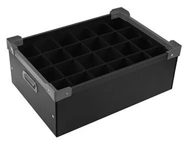 Ящик для бокалов P.L. Barbossa Bad Guys Bar GLSG0012 55х37,7х23 см поликарбонат, черный