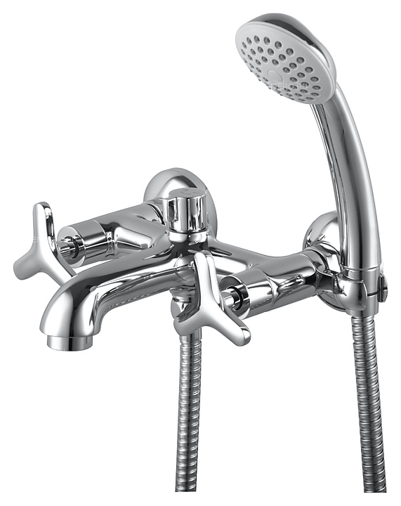 Смеситель для ванны и душа LEMARK plus Spirit LM1912C универсальный, с коротким изливом, хром