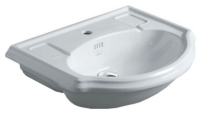 Раковина полувстраиваемая SIMAS Arcade AR835bi*1 67х49 см, одно отверстие, керамика, белый
