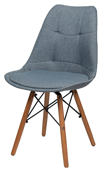 Стул BentWood Eames S/EMS ткань синий