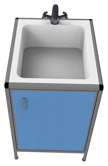 Стол-мойка лабораторная Мед Мебель MED 13.001al