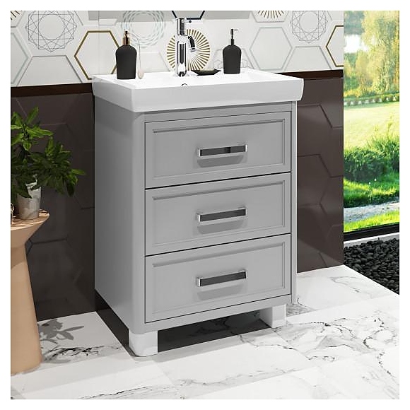 Тумба напольная под раковину OPADIRIS Вегас 60 00-00004040, белая