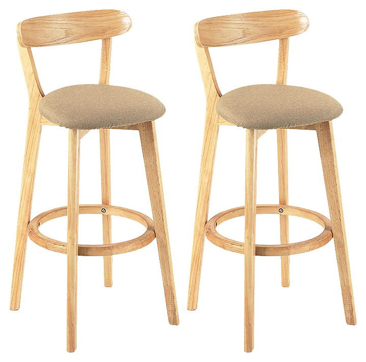 Набор стульев барных Hesby Elevate Zenith (2 шт.) (ткань / дерево) бежевые / светлое дерево