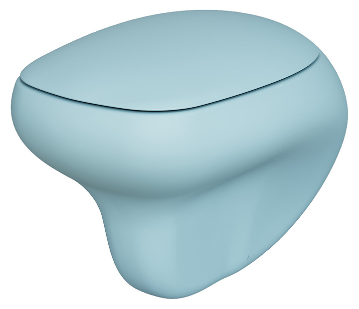 Унитаз подвесной Ambassador Diamond 123T20801R голубой матовый