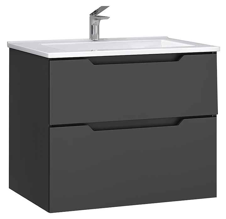 Тумба под раковину Jorno Slide 75 Sli.01.75/P/W белая