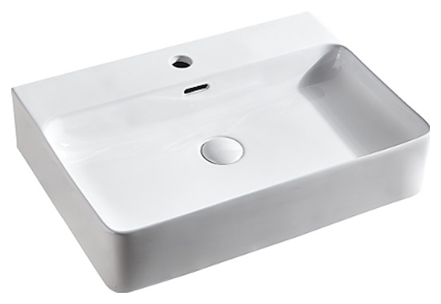 Раковина накладная Mira MR-6043 60х43 см, с отв. под смеситель, керамика