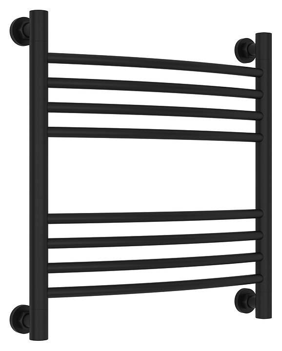 Полотенцесушитель водяной Сунержа Богема+ 50x50 см с выгнутой перемычкой, матовый черный