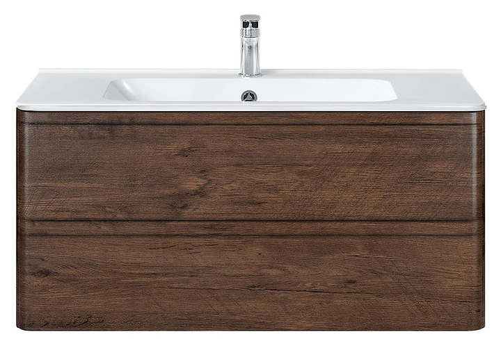 Тумба под раковину Vincea Vico 1000 R.Wood 99,5х46,6 см, подвесная, темное дерево