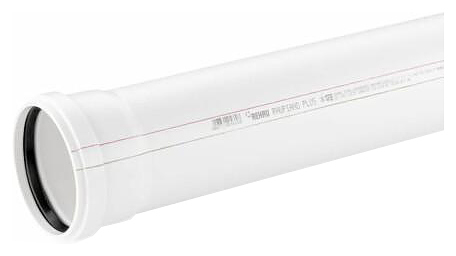 Труба с раструбом Rehau RAUPIANO PLUS 11203241222 Дн 110х2,7 б/нап, в/к, 3 метра