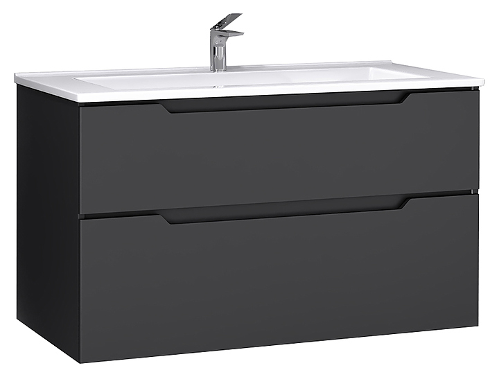 Тумба под раковину Jorno Slide 105 Sli.01.105/P/A антрацит