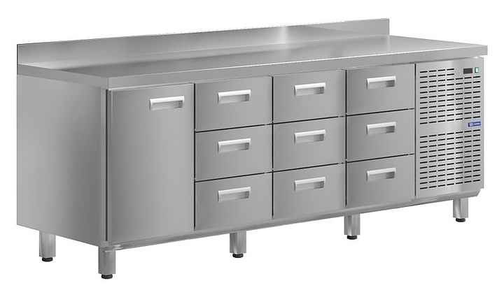 Стол холодильный KAYMAN КСХ-1333/60 (1 дверь, 9 ящиков)