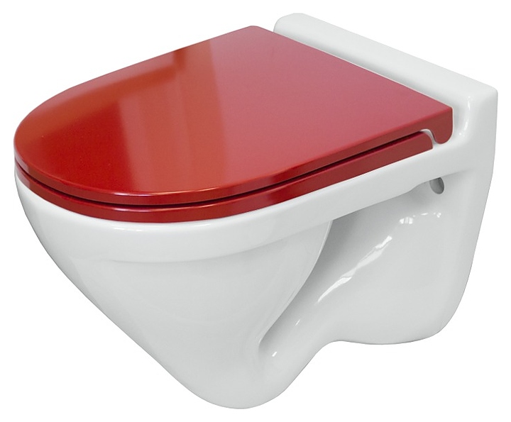 Унитаз подвесной SANITA LUXE Attica Red ATCSLWH0111, с красной крышкой