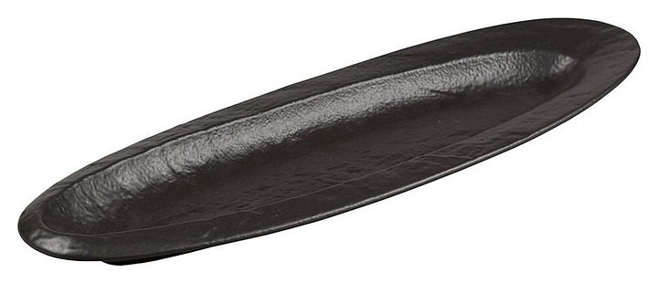 Блюдо сервировочное P.L. Proff Cuisine Black Raw Stellar 51895 40,8х14 см h=3,5 см (фарфор) овальное
