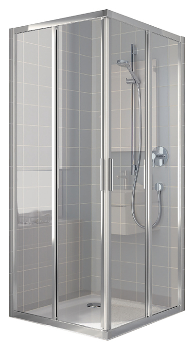 Дверь душевая для уголка Kermi CADA XS CK E2L 08020 VPK 81х200 см, 2-створ. раздвиж. дверью, крепление слева