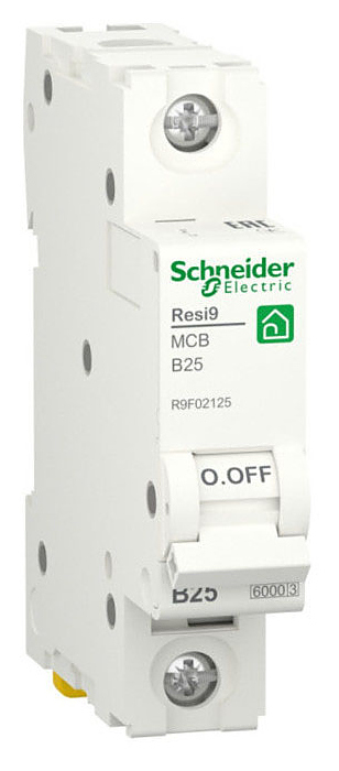 Выключатель автоматический модульный Schneider Electric Resi9 1P 25А (B) 6кА