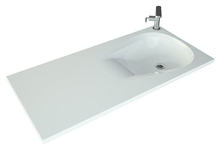 Раковина Andrea Greate 100 100х48,5 см, правая, белая