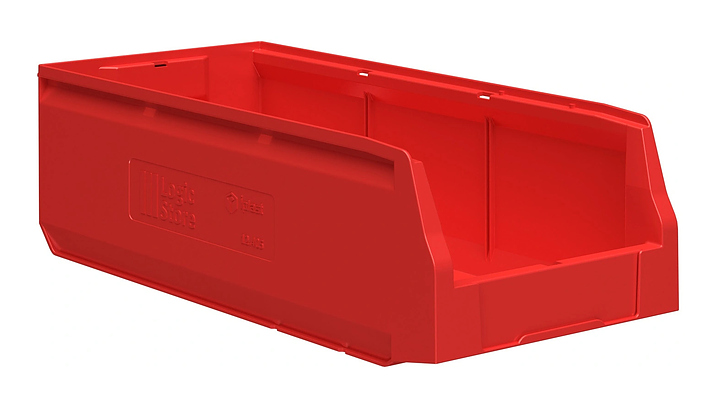 Контейнер iPlast Logic Store N1 500х225х150 мм с отверстиями для перегородок, красный