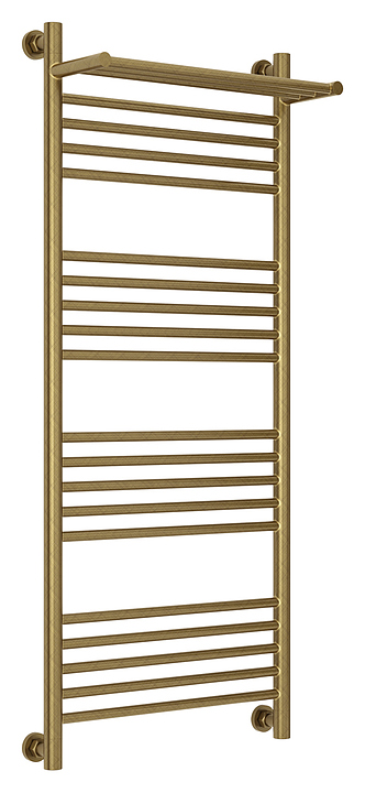 Полотенцесушитель водяной Сунержа Богема с полкой+ 120x50 см состаренная бронза