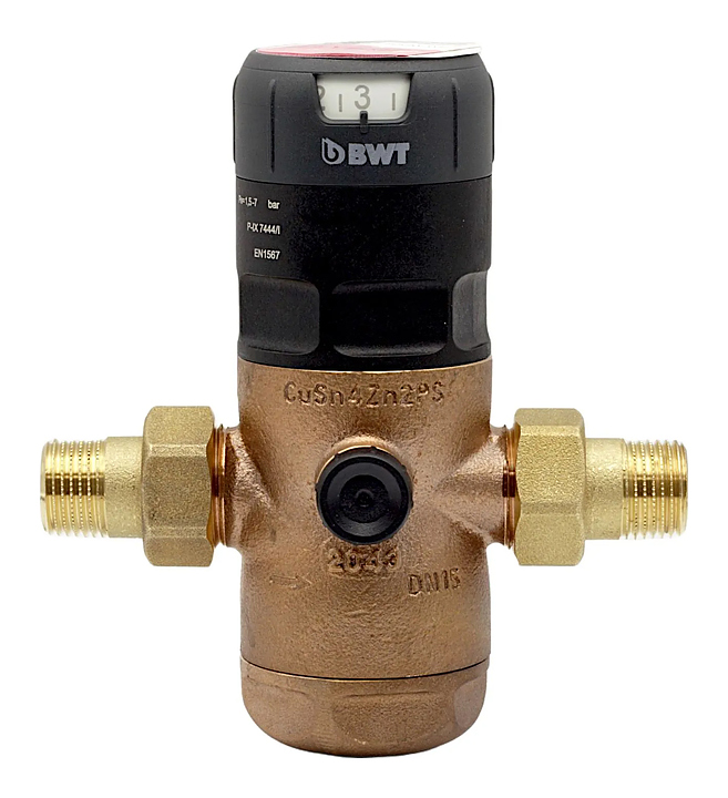 Редуктор давления BWT D1 Red 1/2“ красная латунь, горячая вода