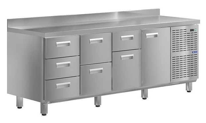 Стол холодильный KAYMAN КСХ-3241/70 (1 дверь, 7 ящиков)