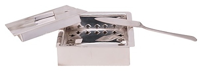 Масленка Roomers Tableware PI5197/SILVER 9х9 см h=4 см (никель с посеребрением)