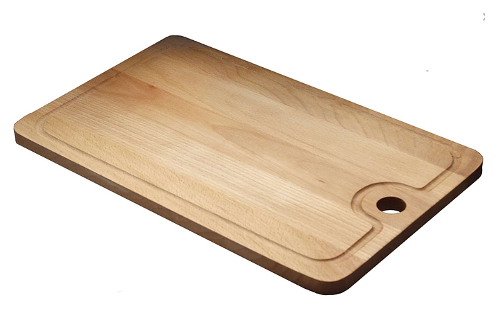 Доска разделочная с канавкой Luxstahl 390-400х250х15 мм бук (с уценкой)