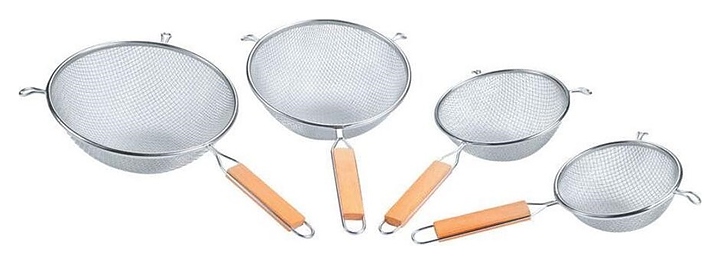 Сито барное P.L. Proff Cuisine JQ-W169 d=12 см (нерж. сталь с деревянной ручкой)