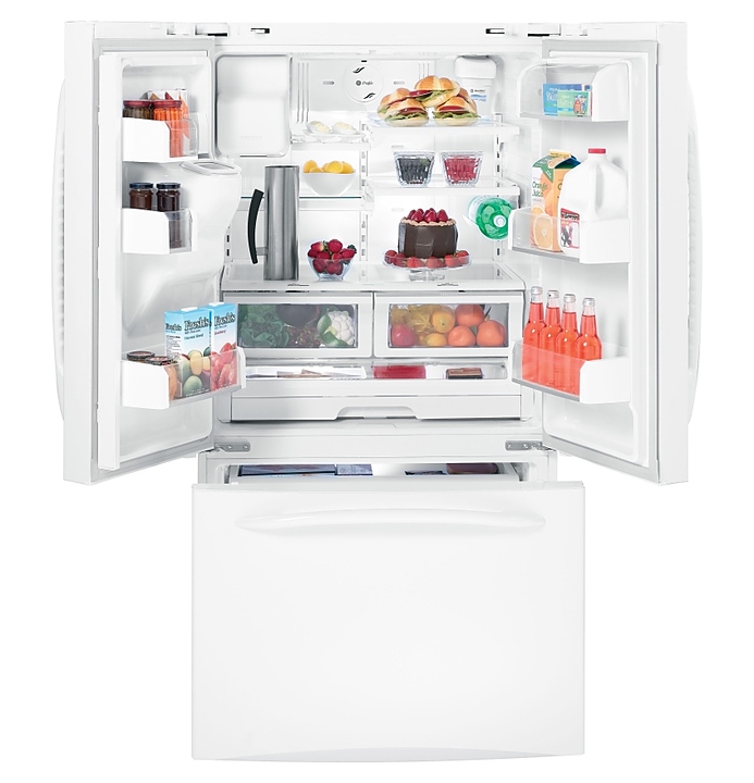 Холодильник French Door General Electric PFCE1NJWDWW белый