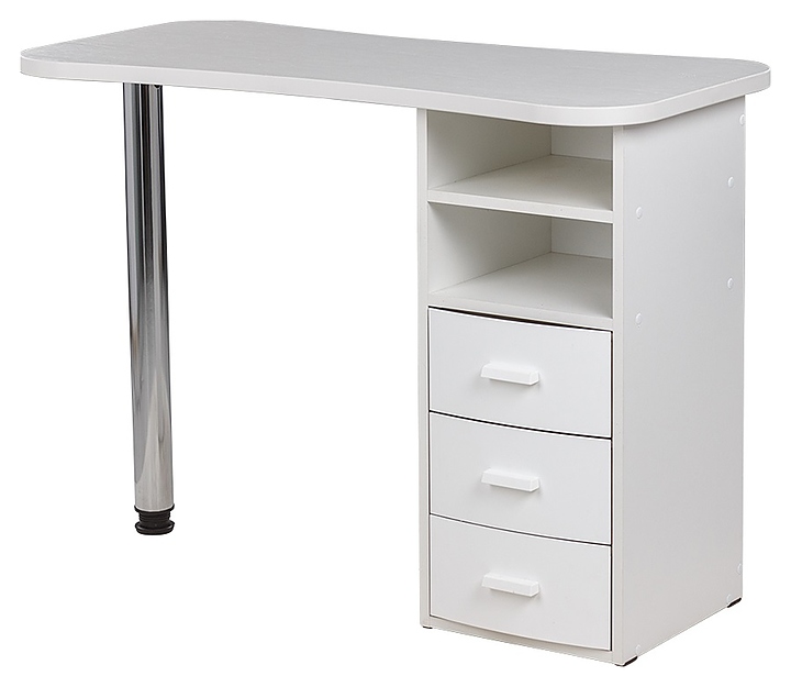 Стол маникюрный МЭДИСОН МАРИОН-3 с тремя ящиками, белый