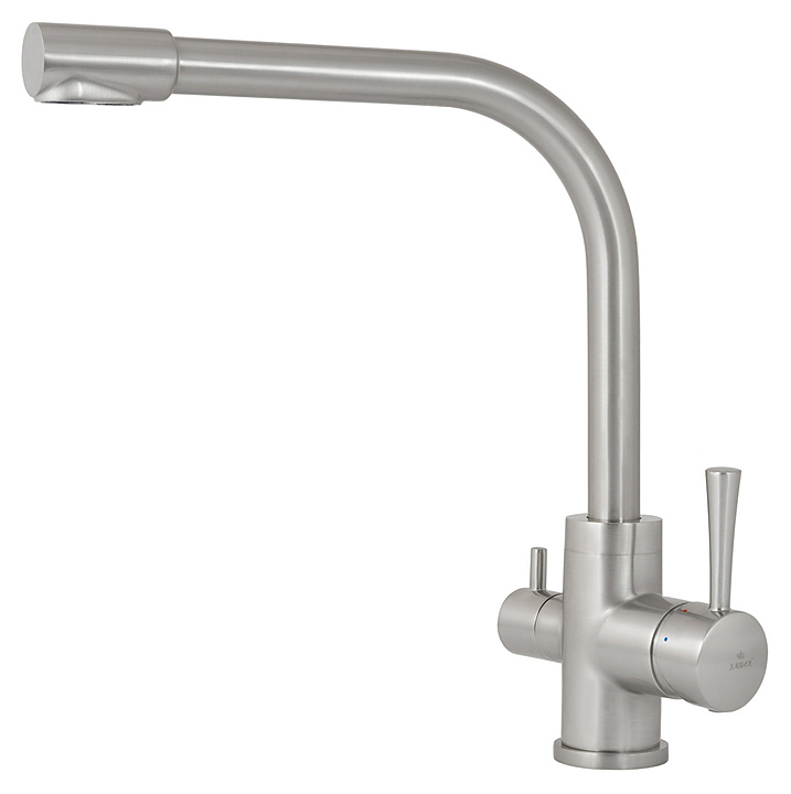 Смеситель для кухни Kaiser Mercur 26044-5 с подключением под фильтр для питьевой воды, серебро