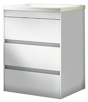 Тумба под раковину Art&Max Family-580-3C-PIA-BL белый глянец