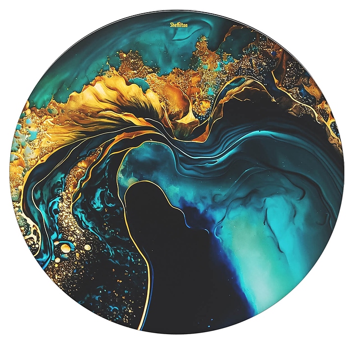 Столешница Sheffilton SHT-TT32 80 (стекло / МДФ) круглая королевский синий