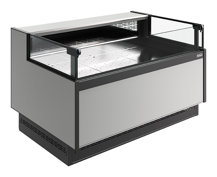 Витрина холодильная Carboma Atrium 3 GC120 SP 1,25-2 рыба на льду открытая версия 2.0 (без боковин, статика)