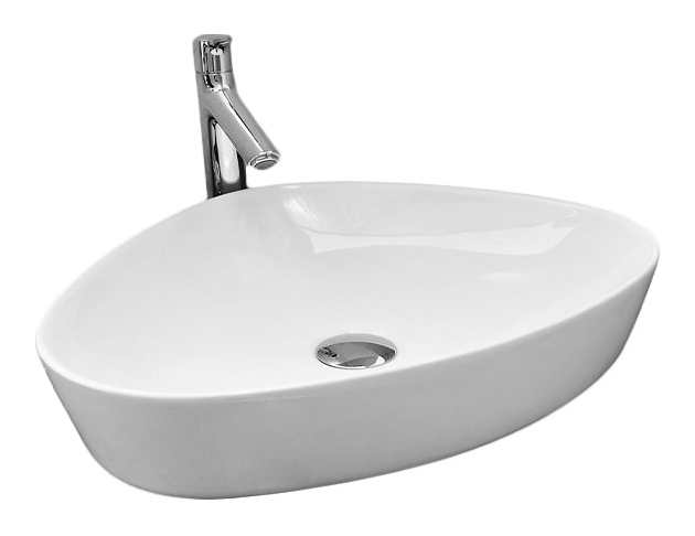 Раковина накладная Mira MR-5040 50х41 см, без отв. под смеситель, керамика
