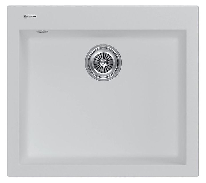 Кухонная мойка KUCHENSTERN 204WH20 OBEN 60 α-Granit 410х500х200 мм белый